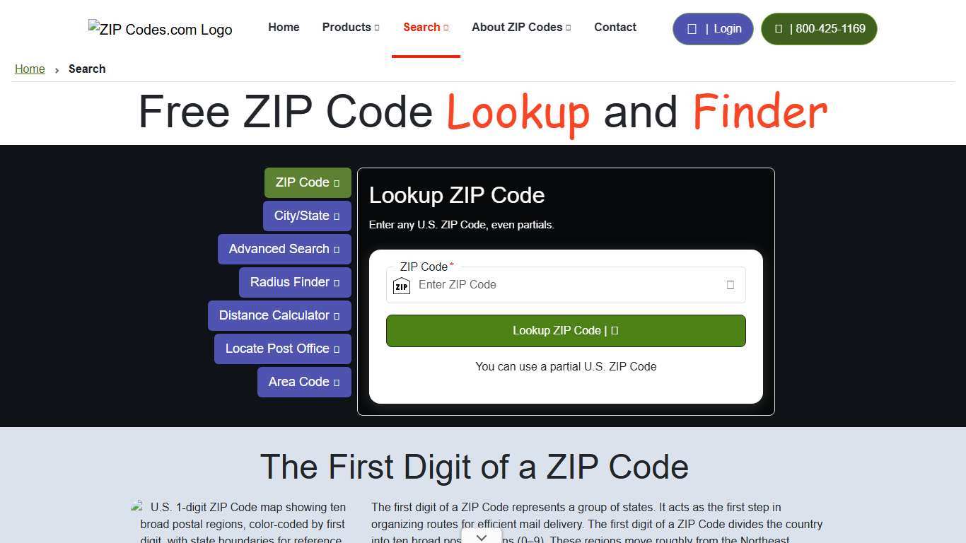 Free ZIP Code Lookup and Finder