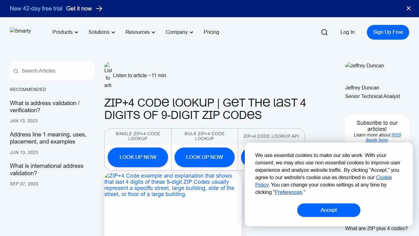 ZIP+4 Code lookup Get last 4 digits of 9-digit ZIP Codes